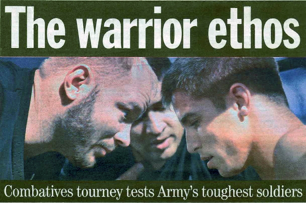 Army Times feature: The warrior ethos — combatives tournament