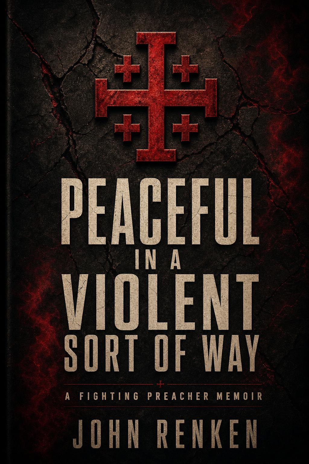 Peaceful In a Violent Sort of Way — A Fighting Preacher Memoir by John Renken book cover