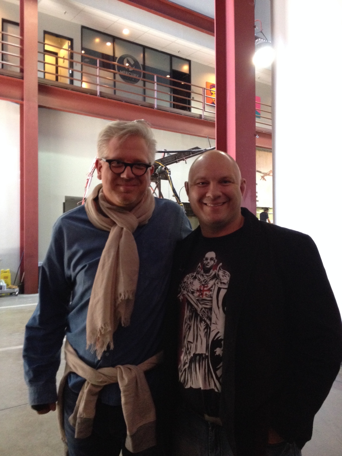 John Renken with Glenn Beck at Mercury Studios